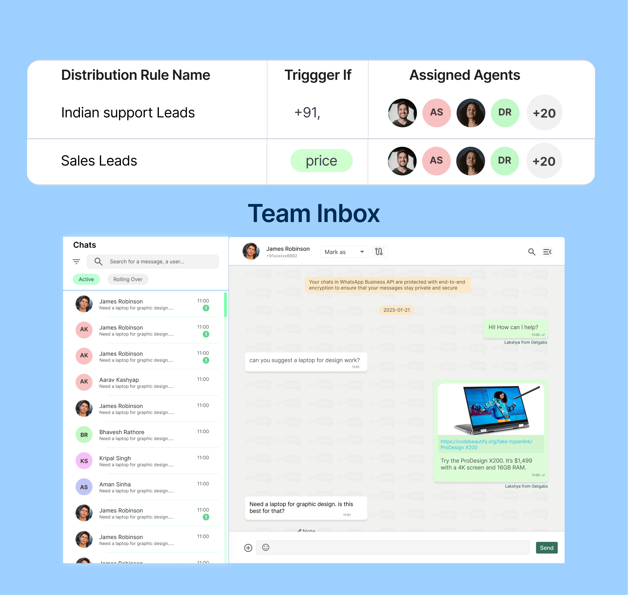 Shared team inbox