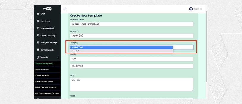 WhatsApp Business API Interactive Button Message
